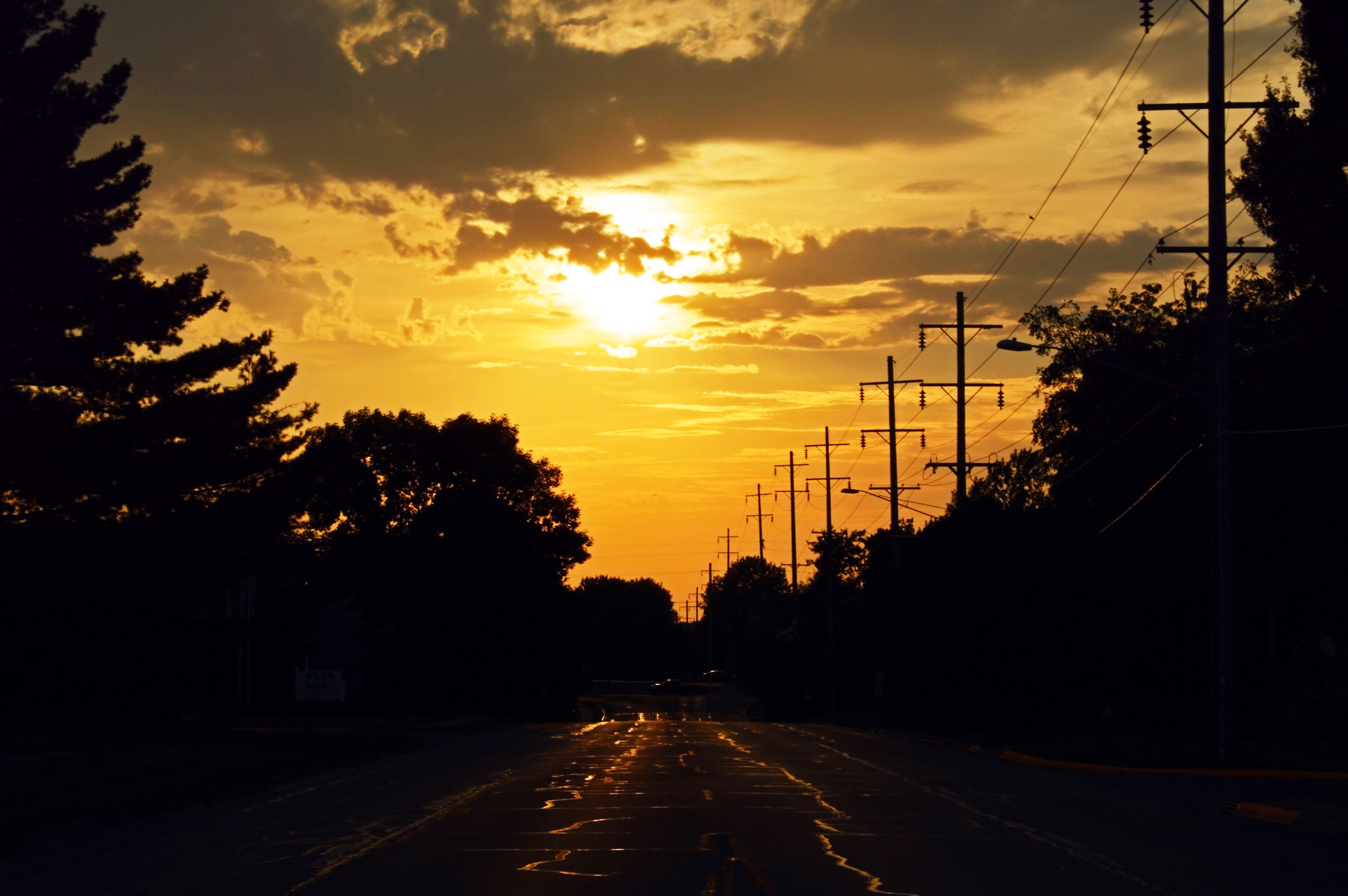 road sunset